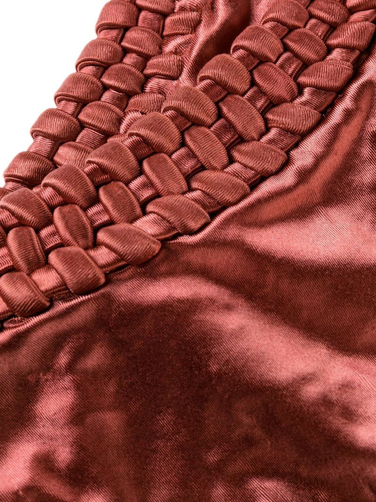 Red Woven Bikini Bottoms