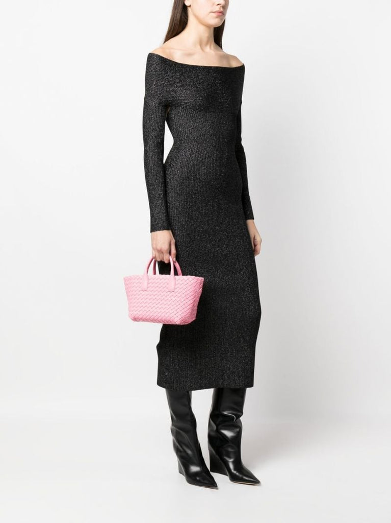 Pink Mini Cabat Leather Tote Bag
