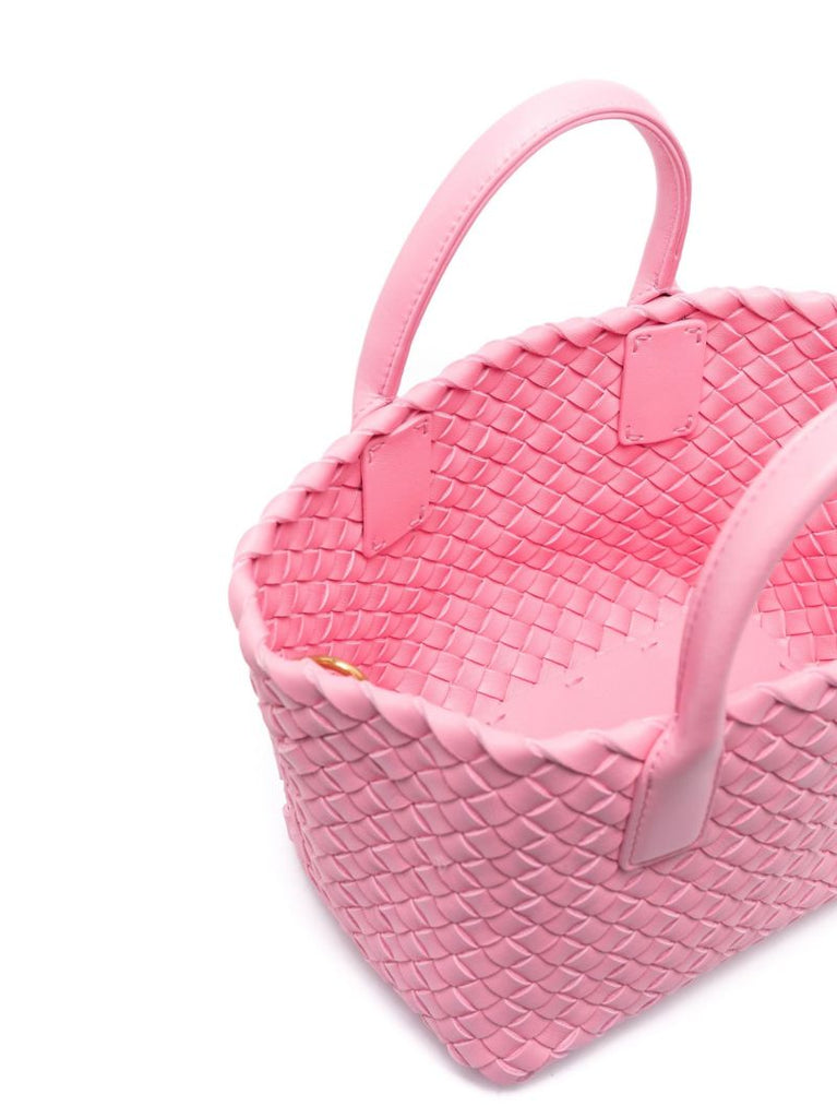 Pink Mini Cabat Leather Tote Bag