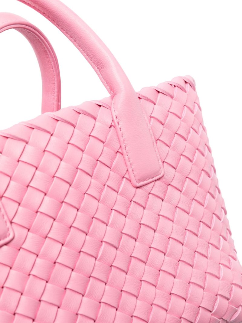 Pink Mini Cabat Leather Tote Bag