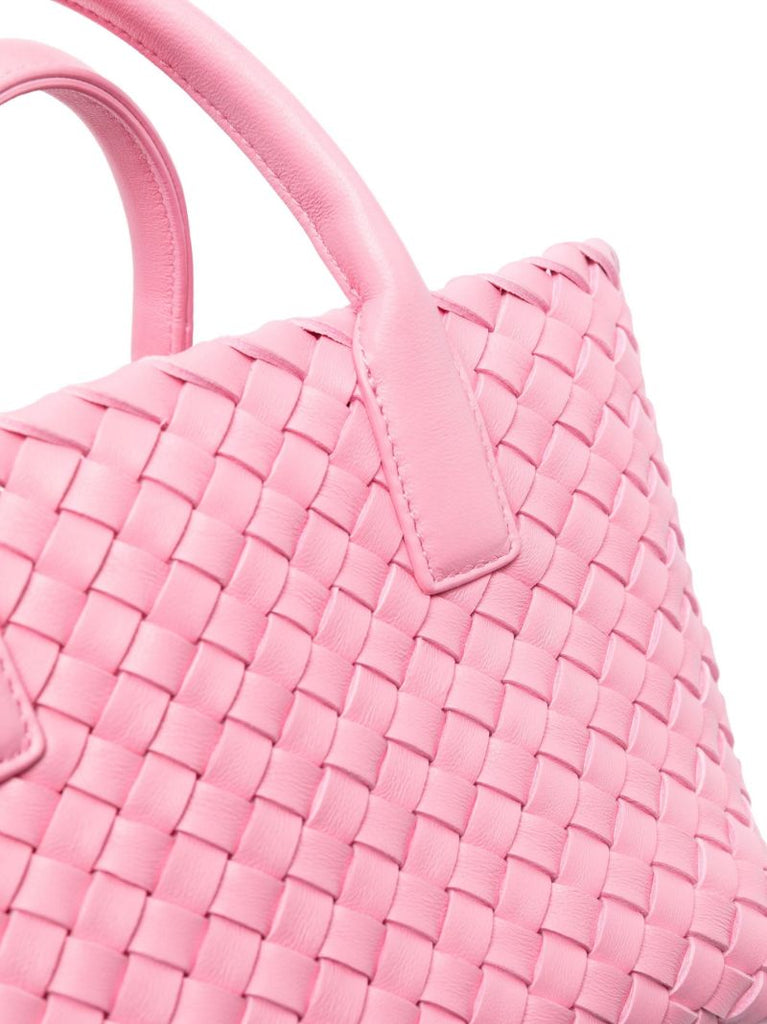 Pink Mini Cabat Leather Tote Bag