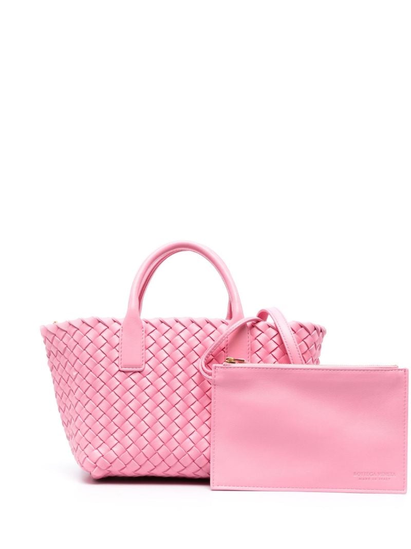 Pink Mini Cabat Leather Tote Bag