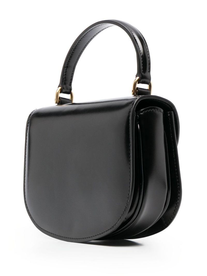 Black Triomphe Leather Mini Bag