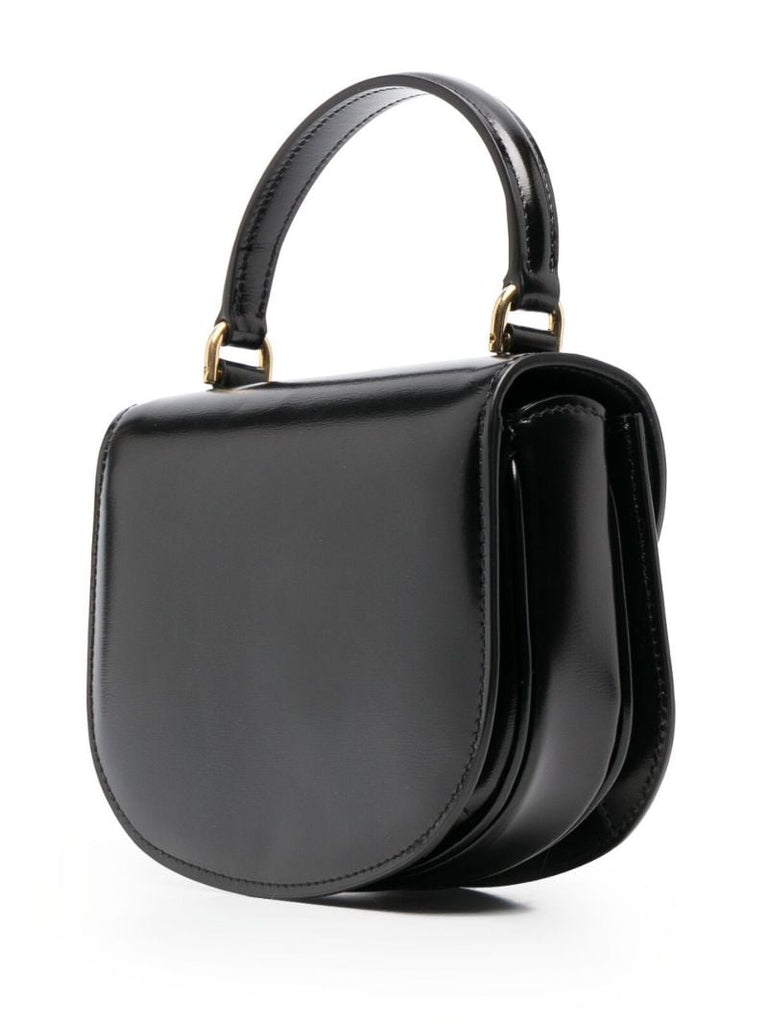 Black Triomphe Leather Mini Bag