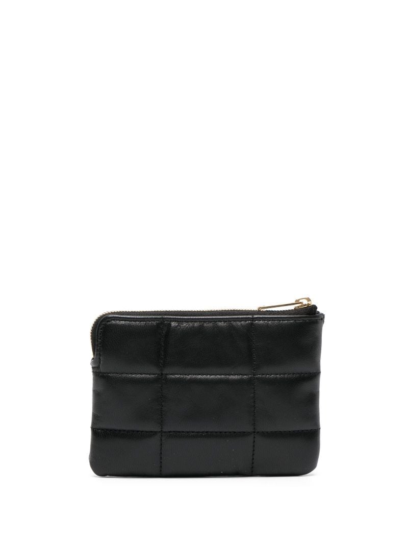Black Logo-plaque Quilted Wallet