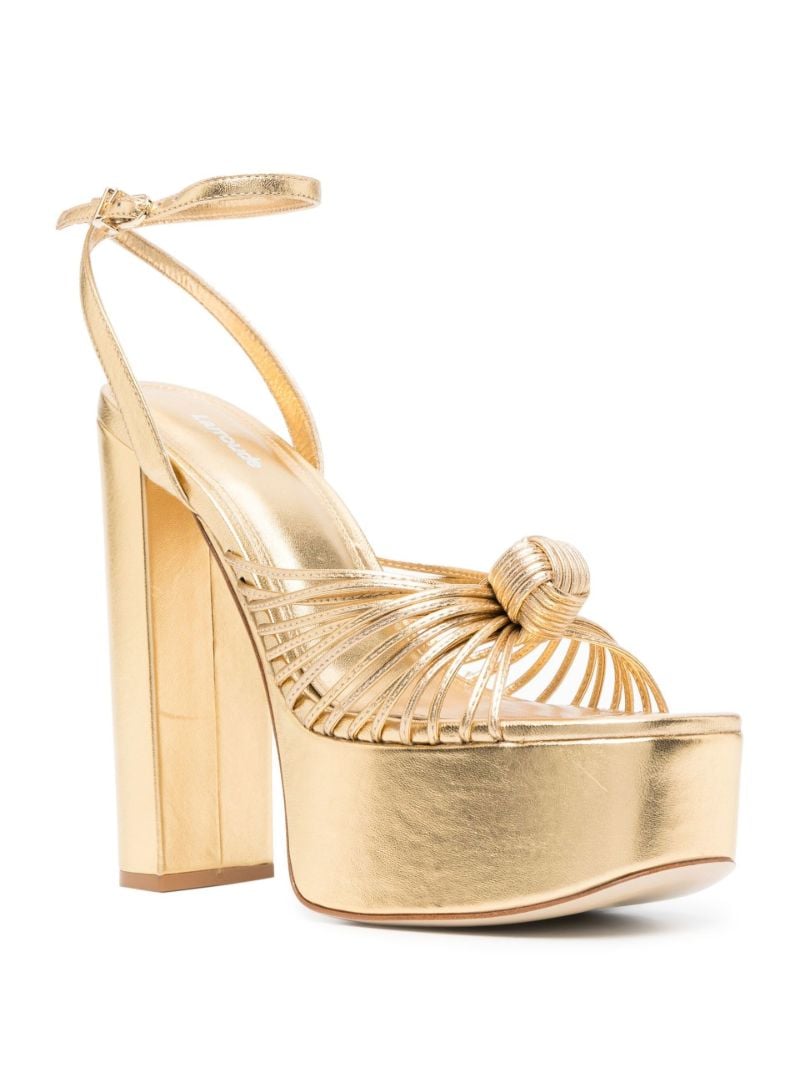 Gold-tone Valerie 80 Platform Sandals