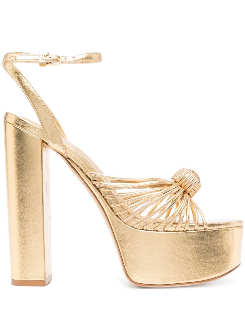 Gold-tone Valerie 80 Platform Sandals
