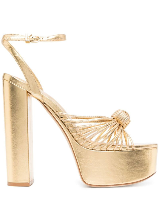 Gold-tone Valerie 80 Platform Sandals