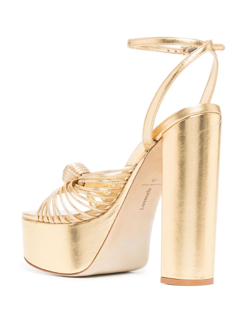 Gold-tone Valerie 80 Platform Sandals