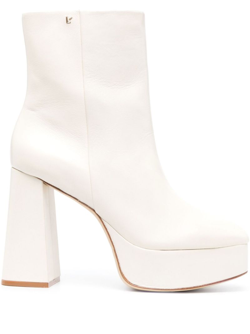 White Dolly 125 Platform Boots