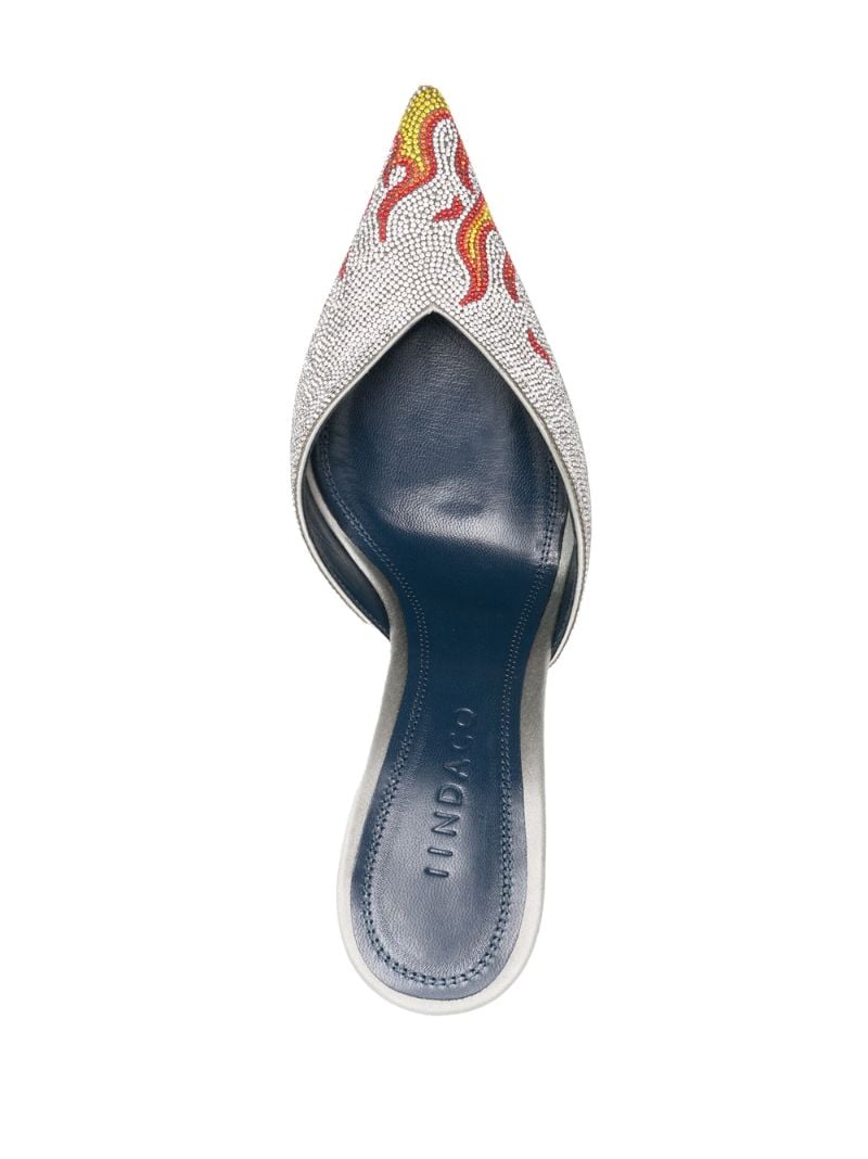 Silver Carmen 95 Crystal Pumps