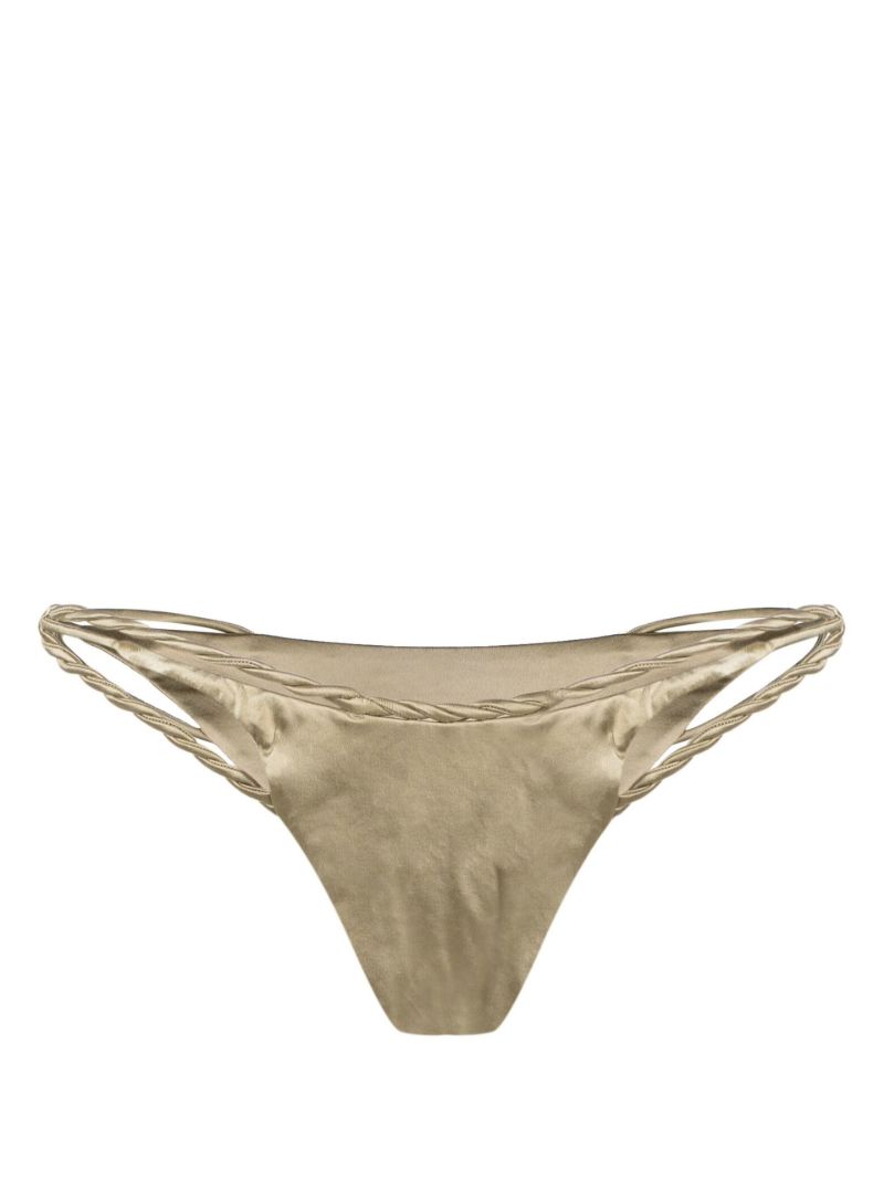 Gold-tone Braided Bikini Bottoms