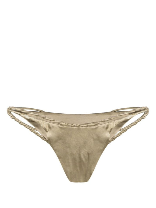 Gold-tone Braided Bikini Bottoms