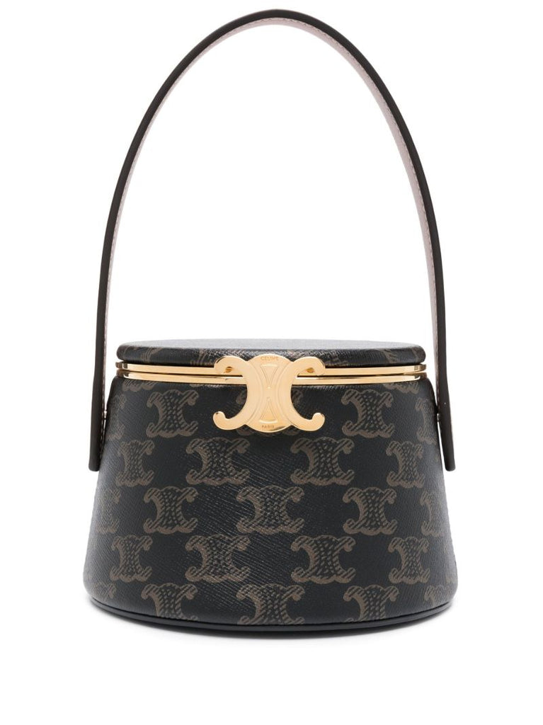 Brown Triomphe Print MiniaudiÃ_x0083_Â¨re Bag