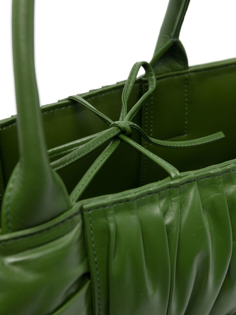 Green Small Arco Leather Top Handle Bag