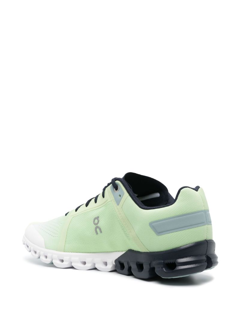 Green and White Cloudflow Sneakers