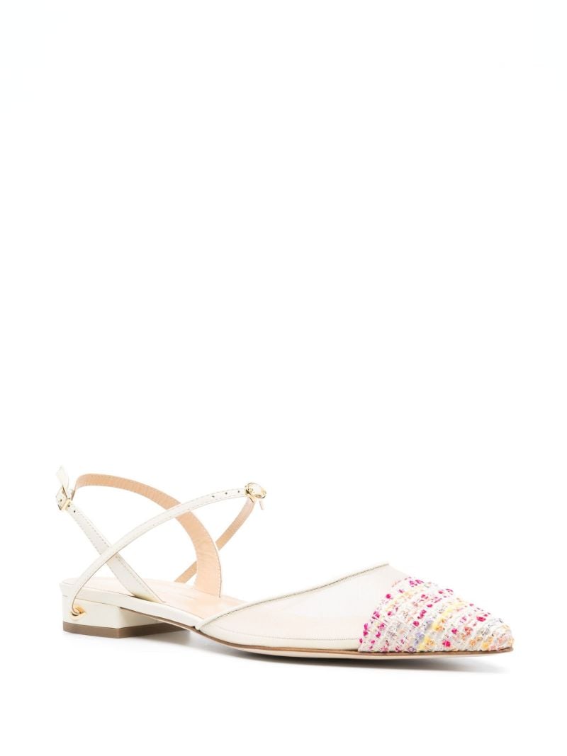 Neutral Vittorio Slingback Flat Pumps