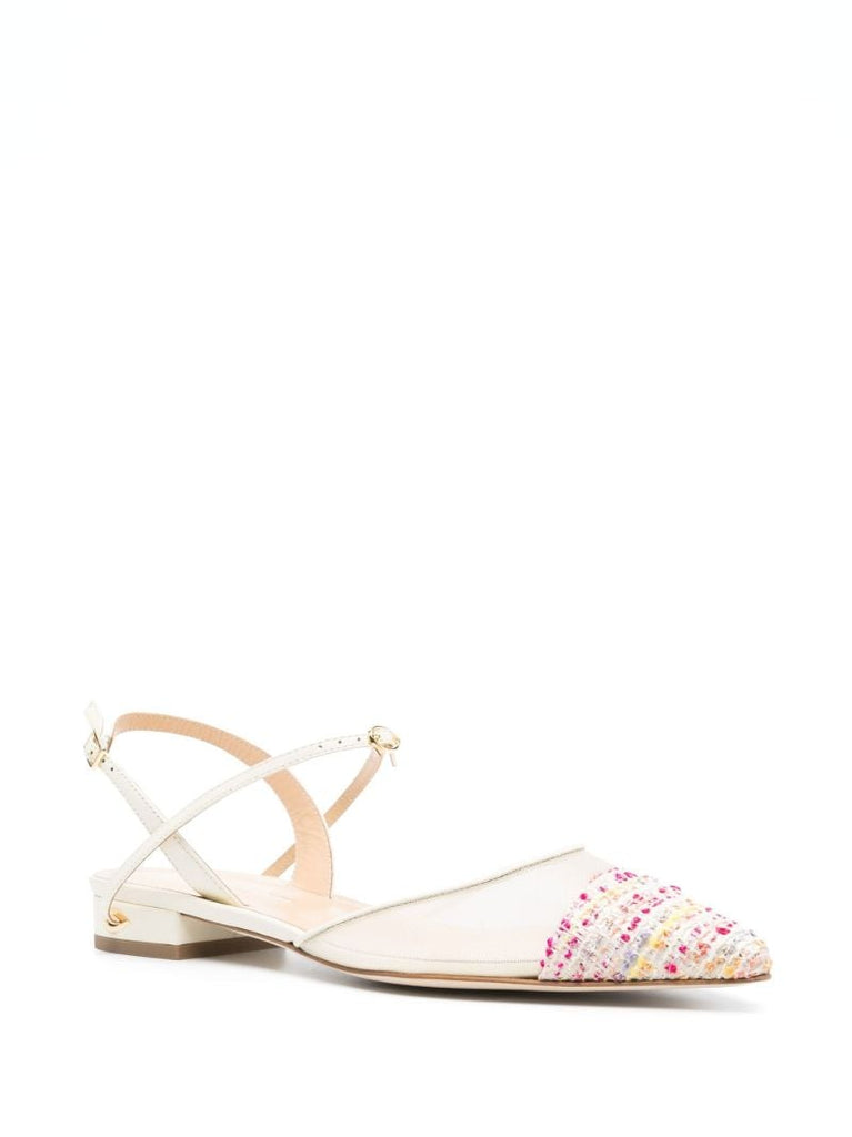 Neutral Vittorio Slingback Flat Pumps