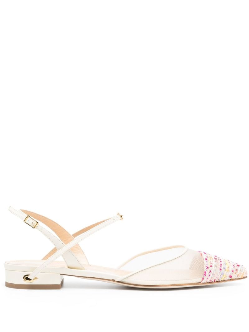 Neutral Vittorio Slingback Flat Pumps