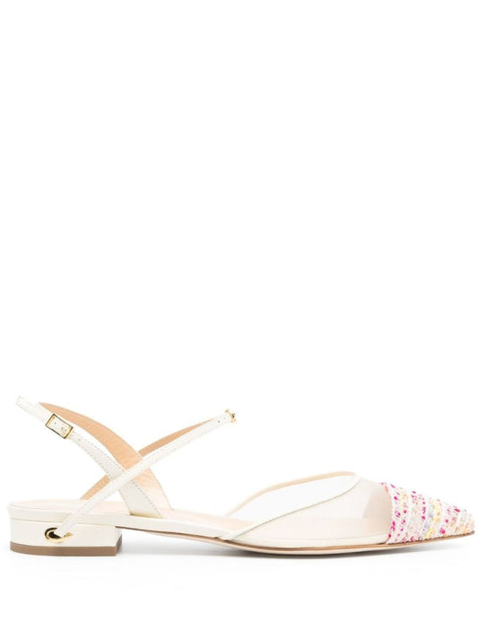 Neutral Vittorio Slingback Flat Pumps