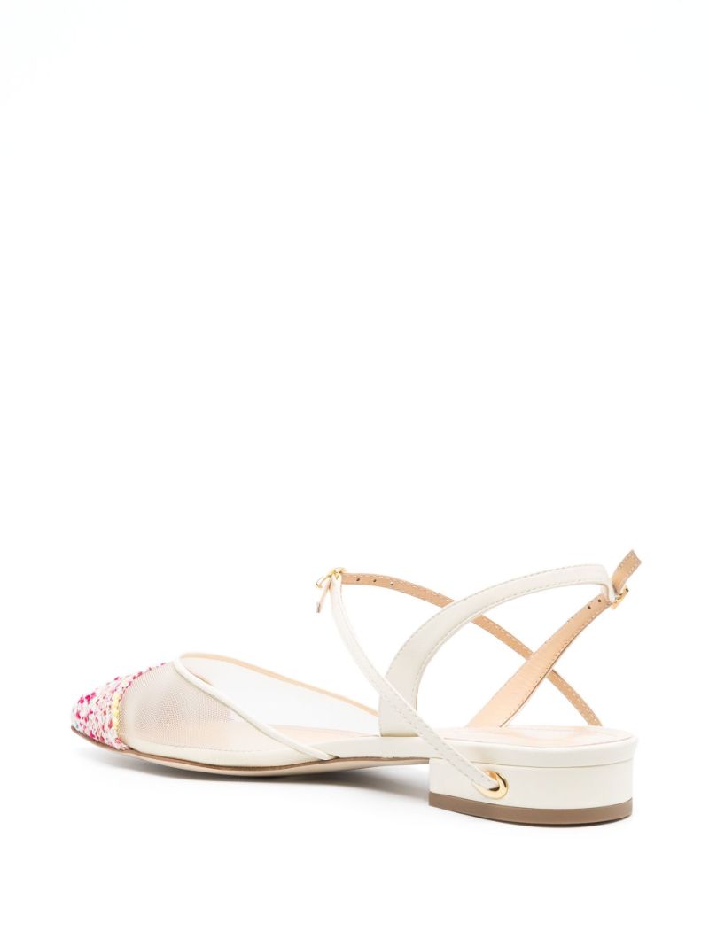 Neutral Vittorio Slingback Flat Pumps