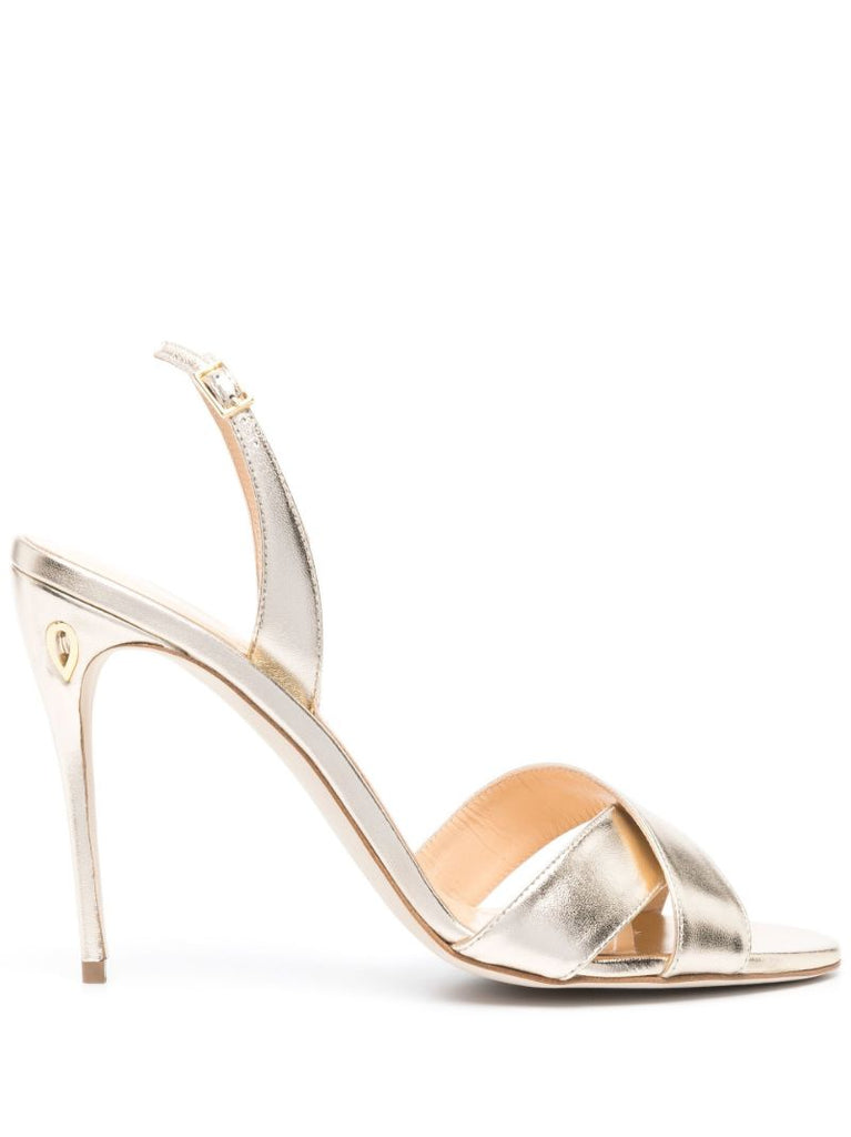 Gold Leonardo 105 Leather Sandals