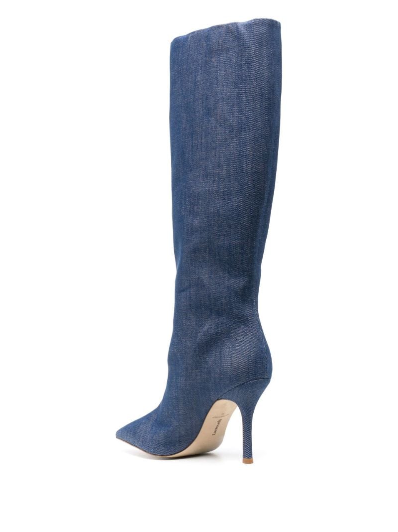 Blue Kate Denim Stiletto Boots