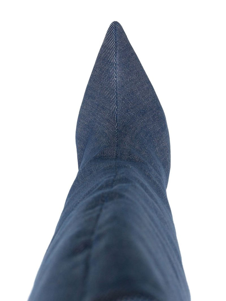 Blue Kate Denim Stiletto Boots