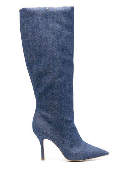 Blue Kate Denim Stiletto Boots