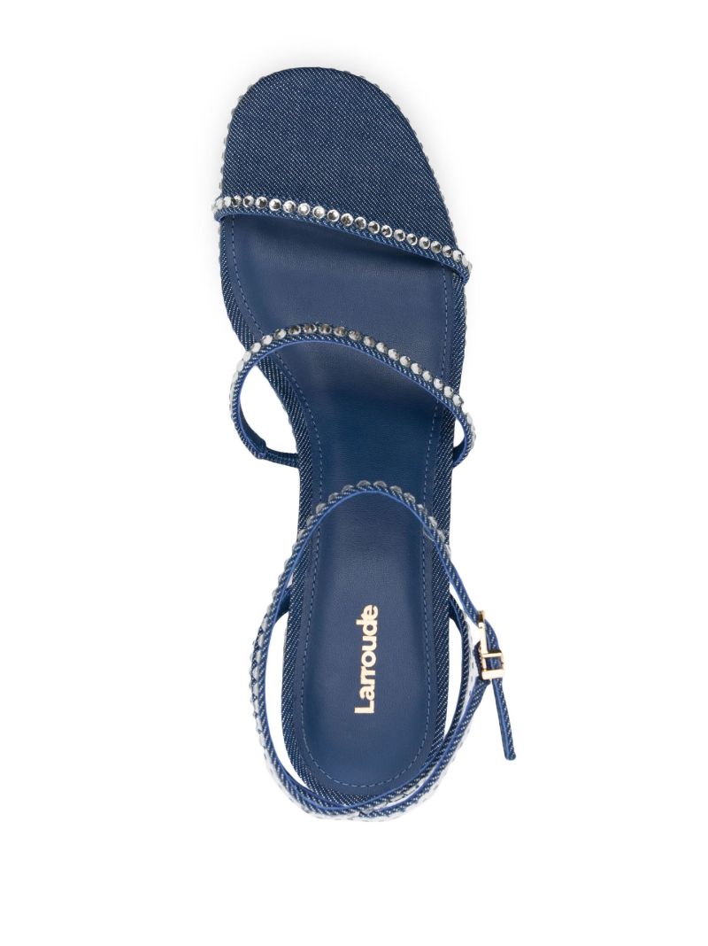 Blue Gio 70 Crystal Block Heel Sandals