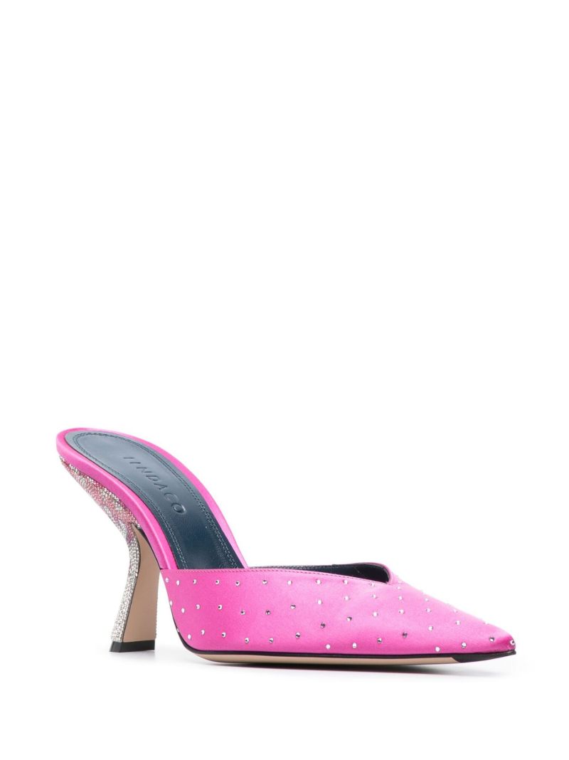Pink Carmen 95 Crystal Mules