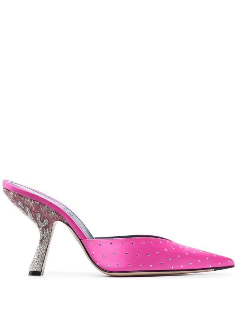 Pink Carmen 95 Crystal Mules