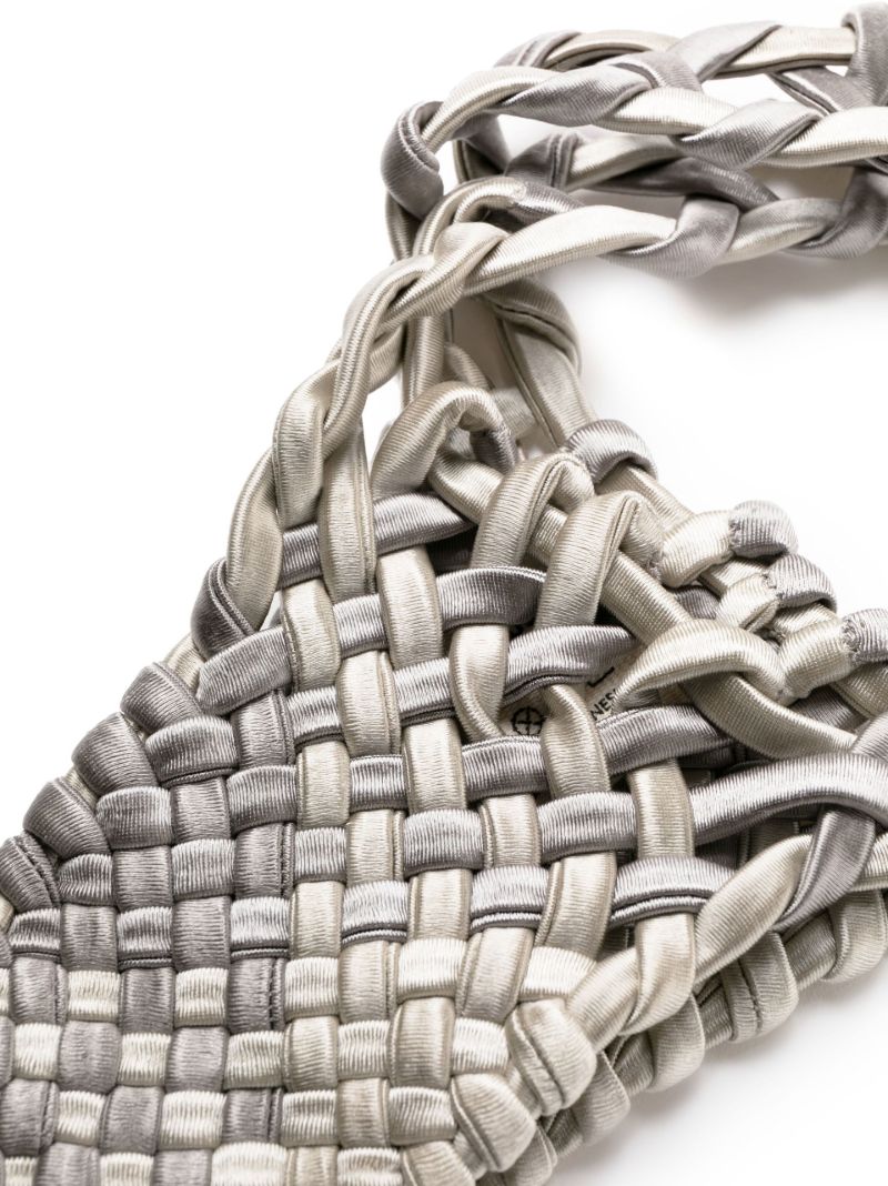Grey Woven Bikini Bottoms