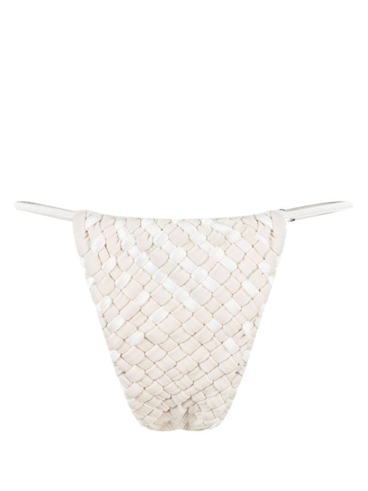 Neutral Weavestring Bikini Bottoms
