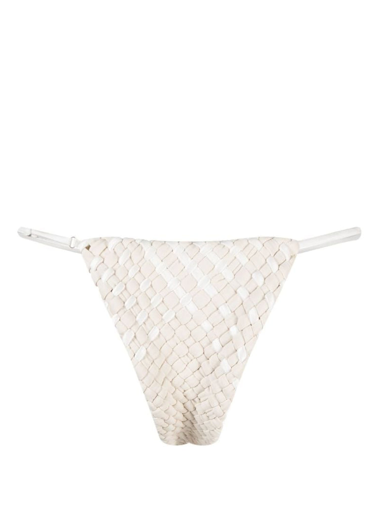 Neutral Weavestring Bikini Bottoms