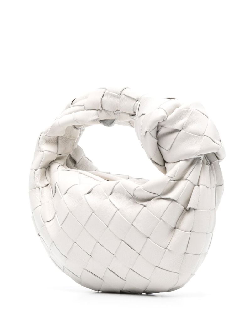 White Micro Candy Jodie Leather Top Handle Bag