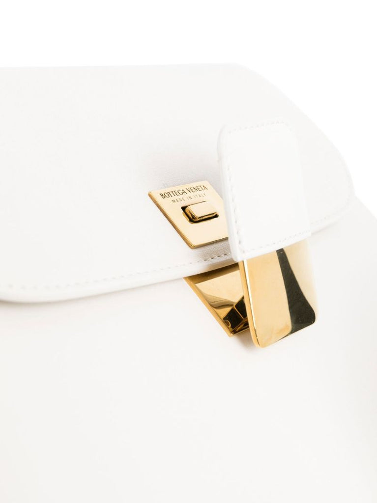 White Small Desiree Leather Cross Body Bag