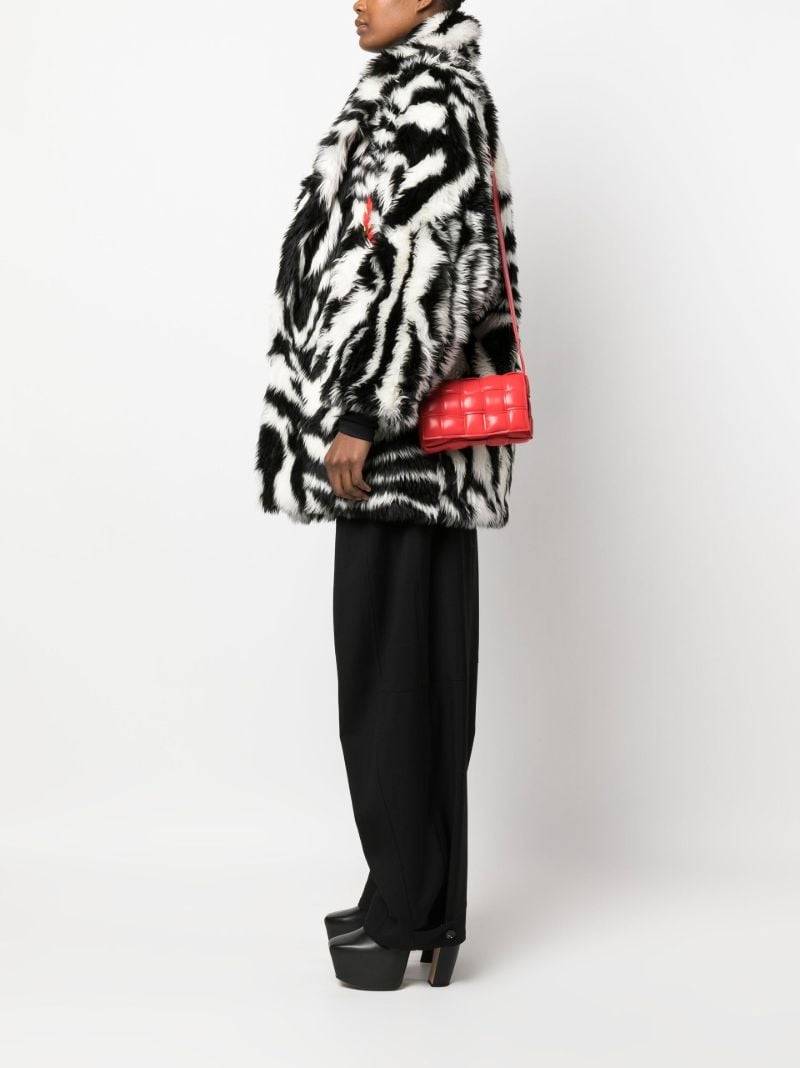 Red Padded Cassette Leather Cross Body Bag