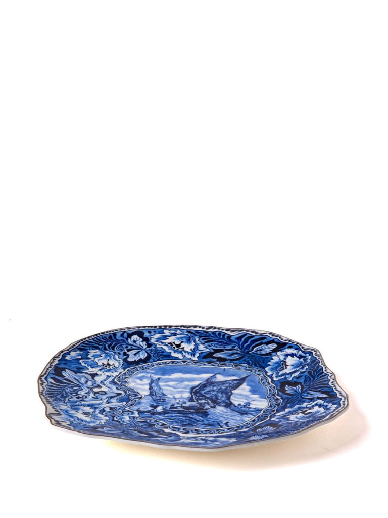 X Diesel Blue Living Mastricht Ship Porcelain Plate