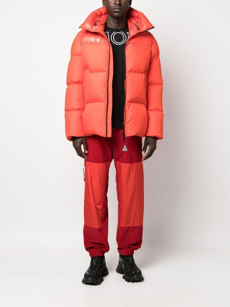 Red Colourblock Corduroy Track Pants