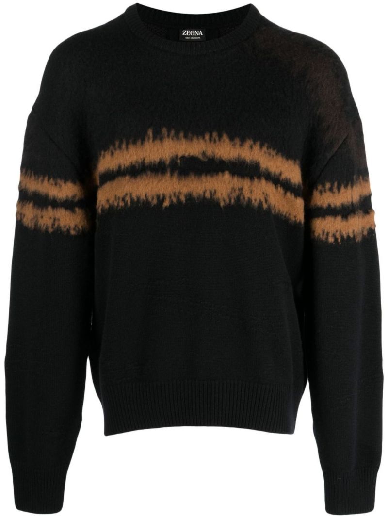 Black Striped Cashmere Sweater