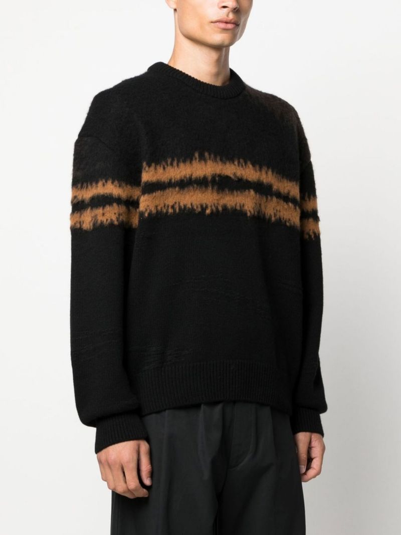 Black Striped Cashmere Sweater