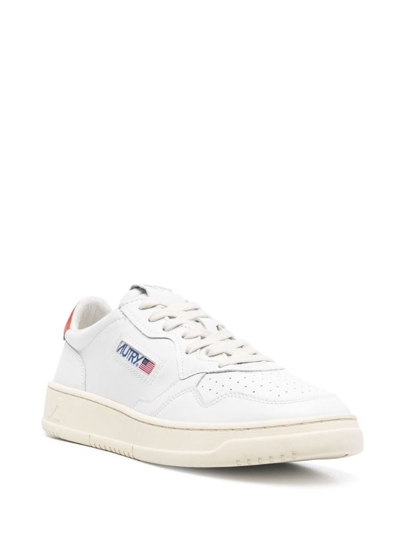 White Medalist Lace-up Sneakers