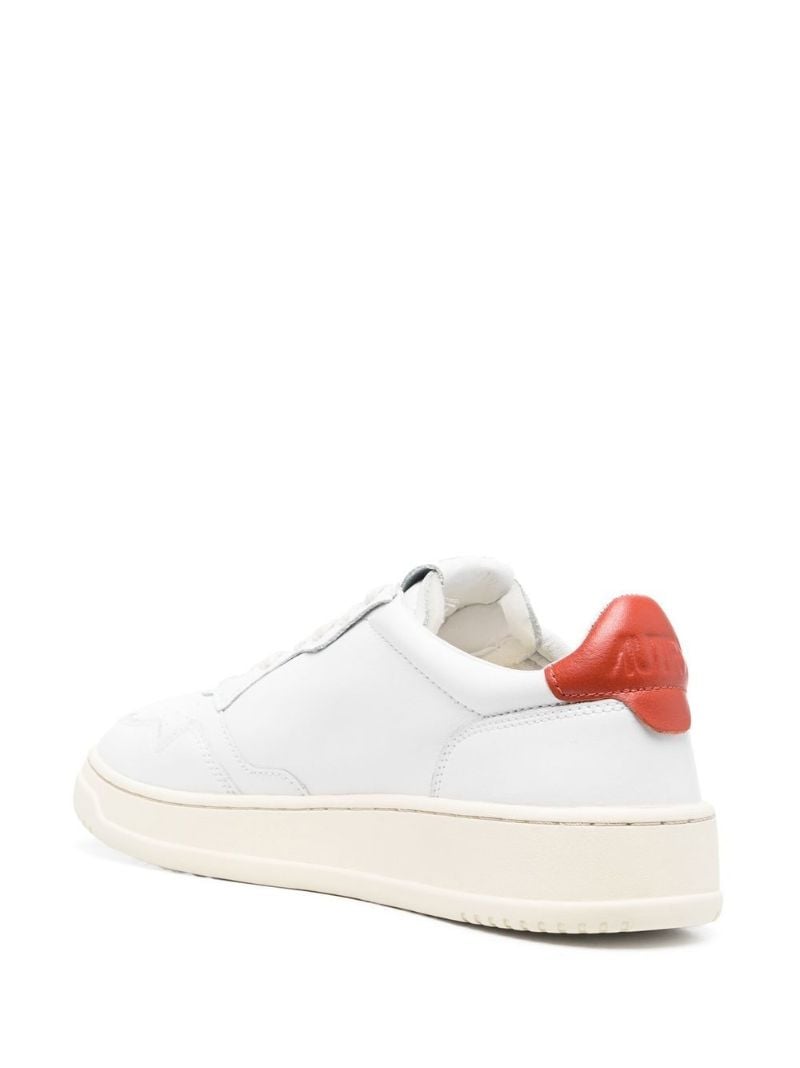 White Medalist Lace-up Sneakers