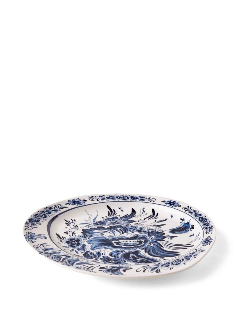 X Diesel White Living Hollandia Flowers Porcelain Plate