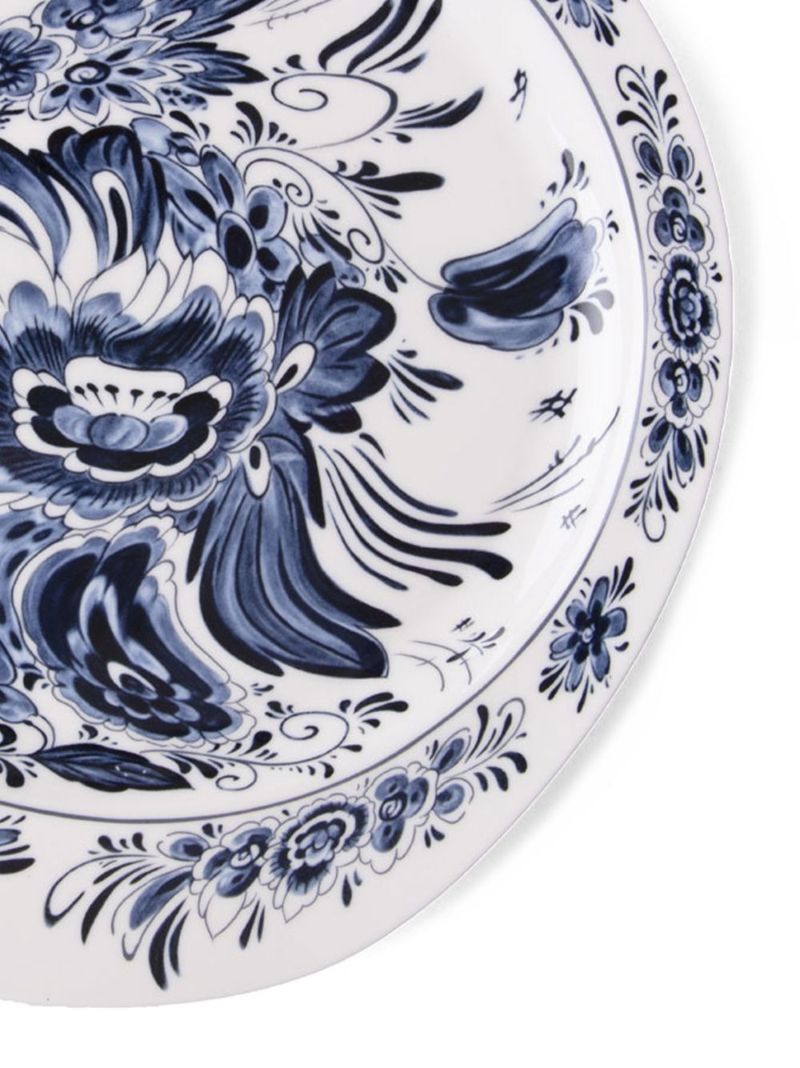 X Diesel White Living Hollandia Flowers Porcelain Plate