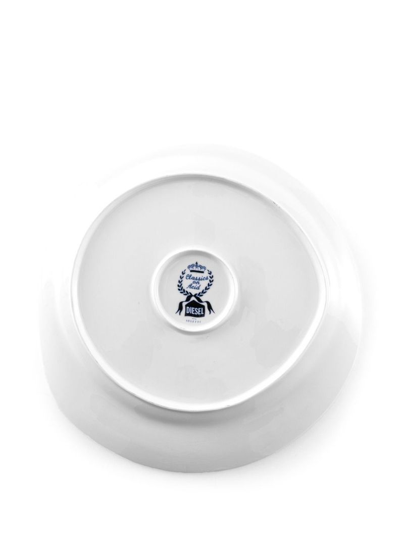 X Diesel White Living Hollandia Flowers Porcelain Plate