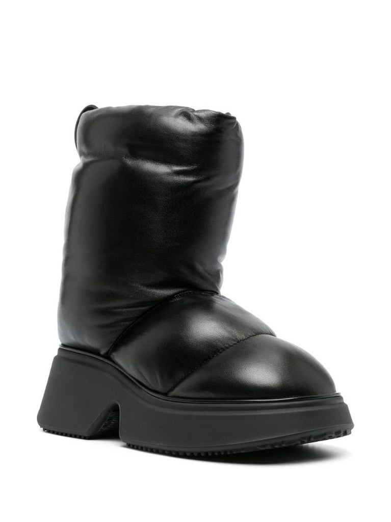 Black Padded Ankle Boots
