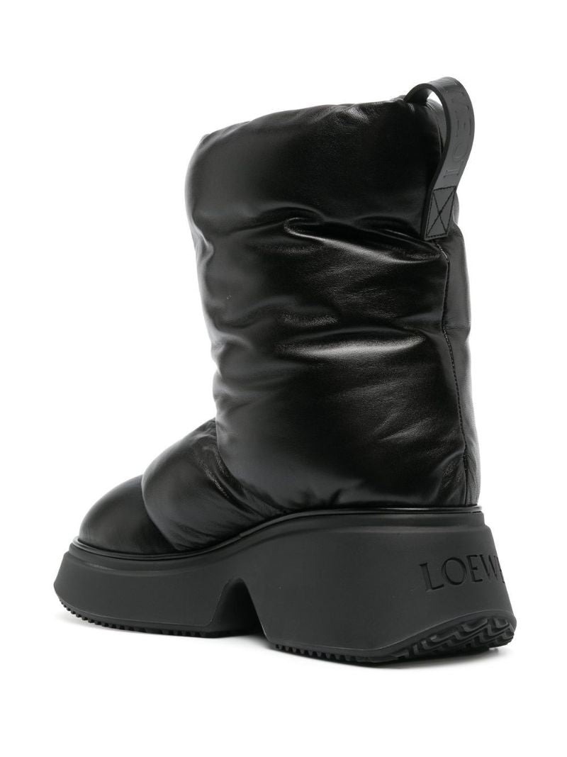 Black Padded Ankle Boots