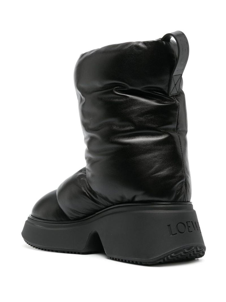 Black Padded Ankle Boots